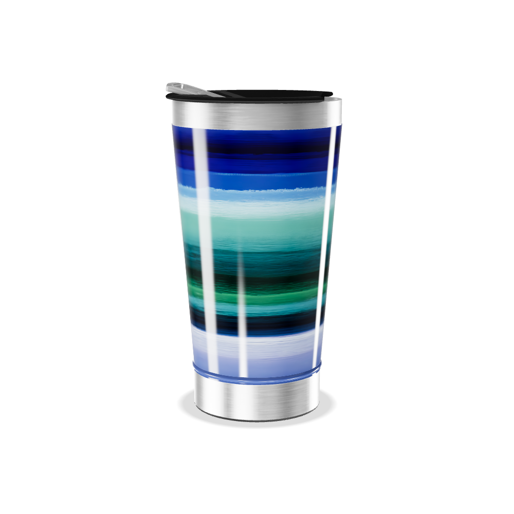 Copo Térmico - Listrado Azul Verde