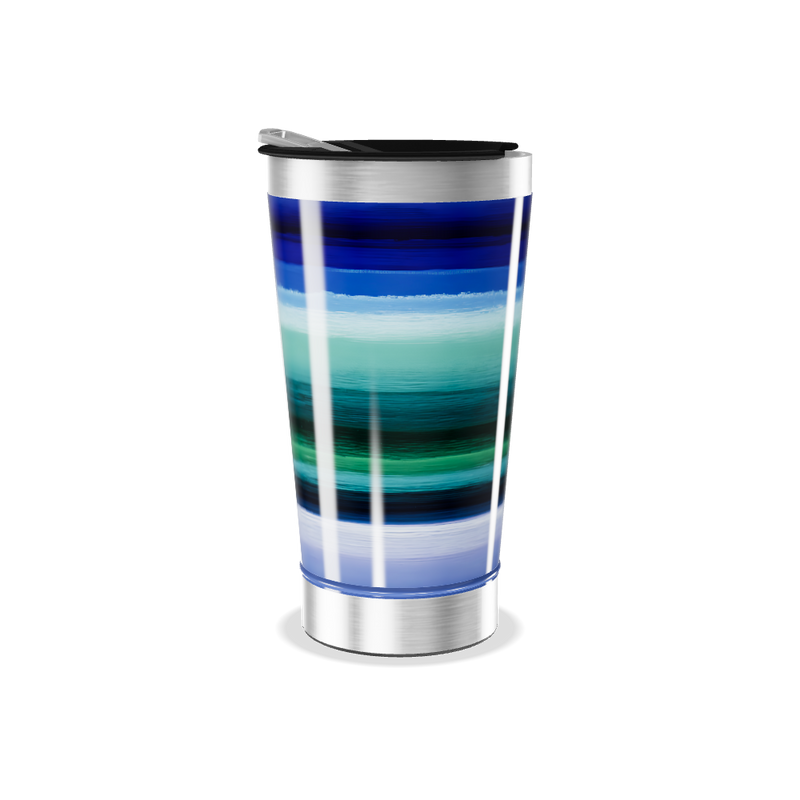 Copo Térmico - Listrado Azul Verde