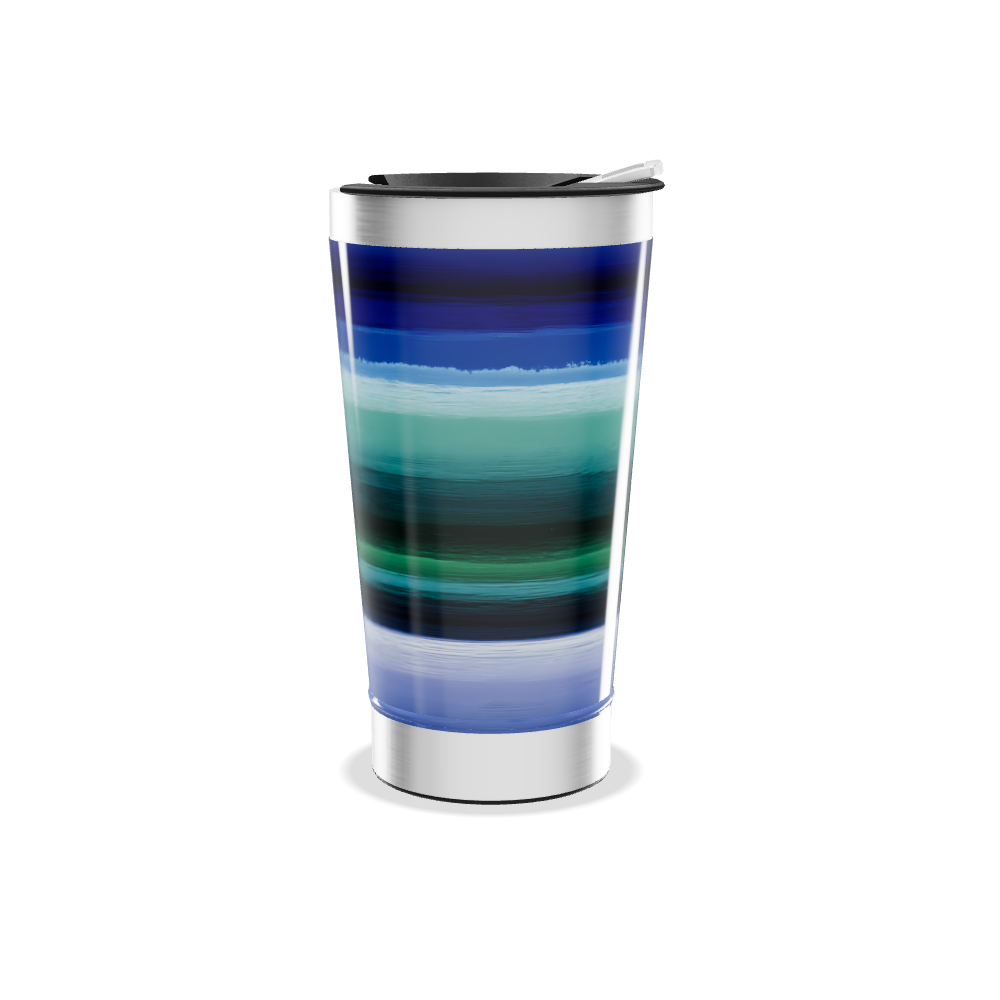 Copo Térmico - Listrado Azul Verde