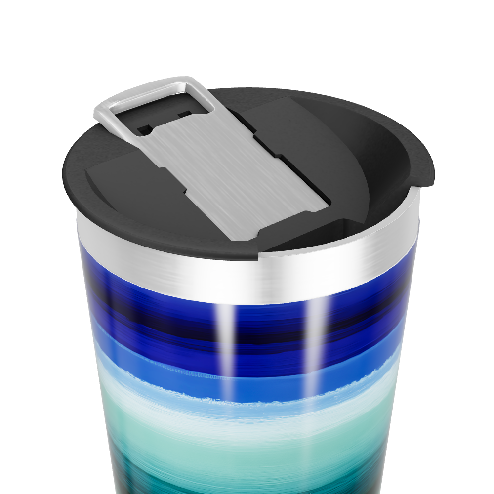 Copo Térmico - Listrado Azul Verde