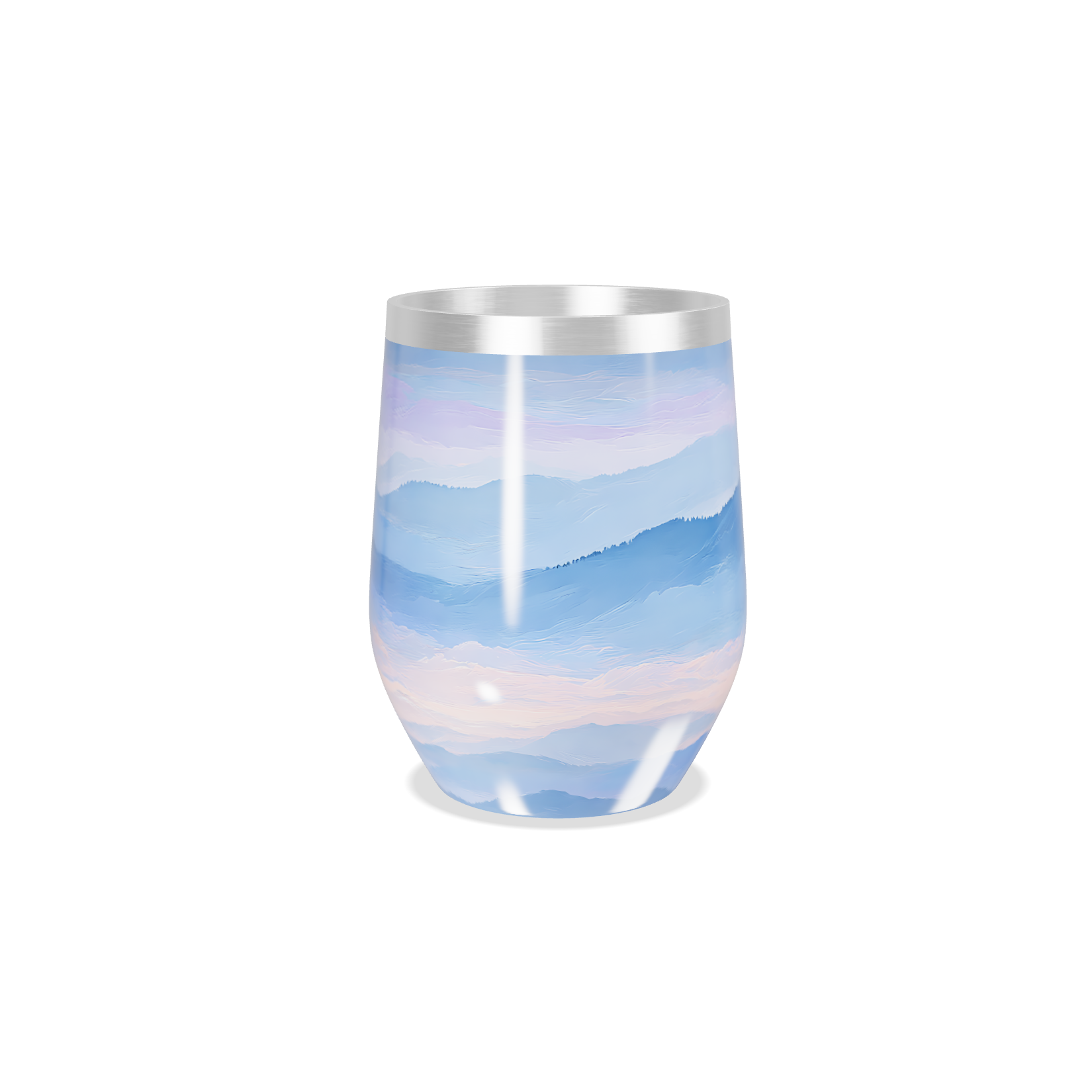 Copo Térmico Slim - Montanhas Azul Inox