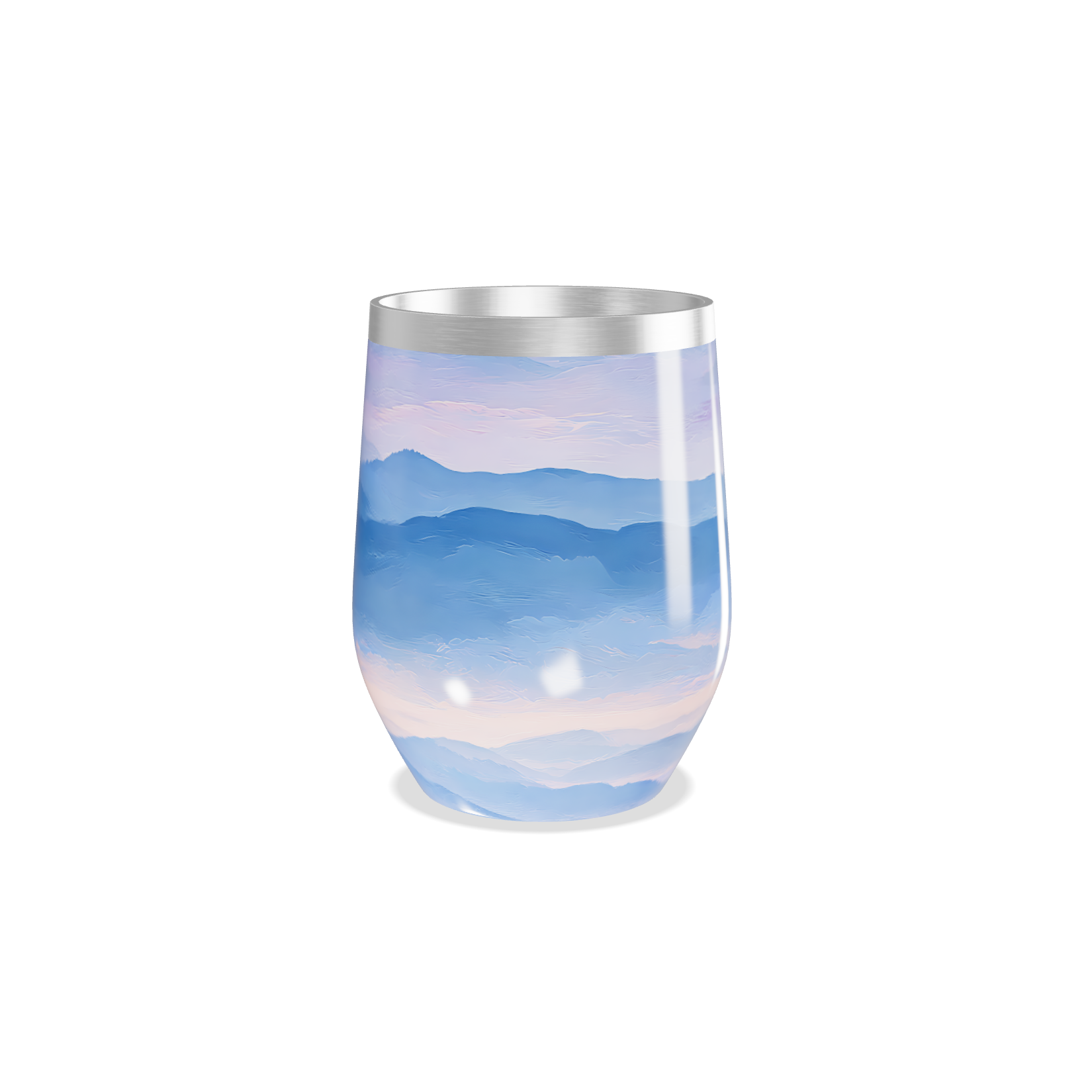 Copo Térmico Slim - Montanhas Azul Inox