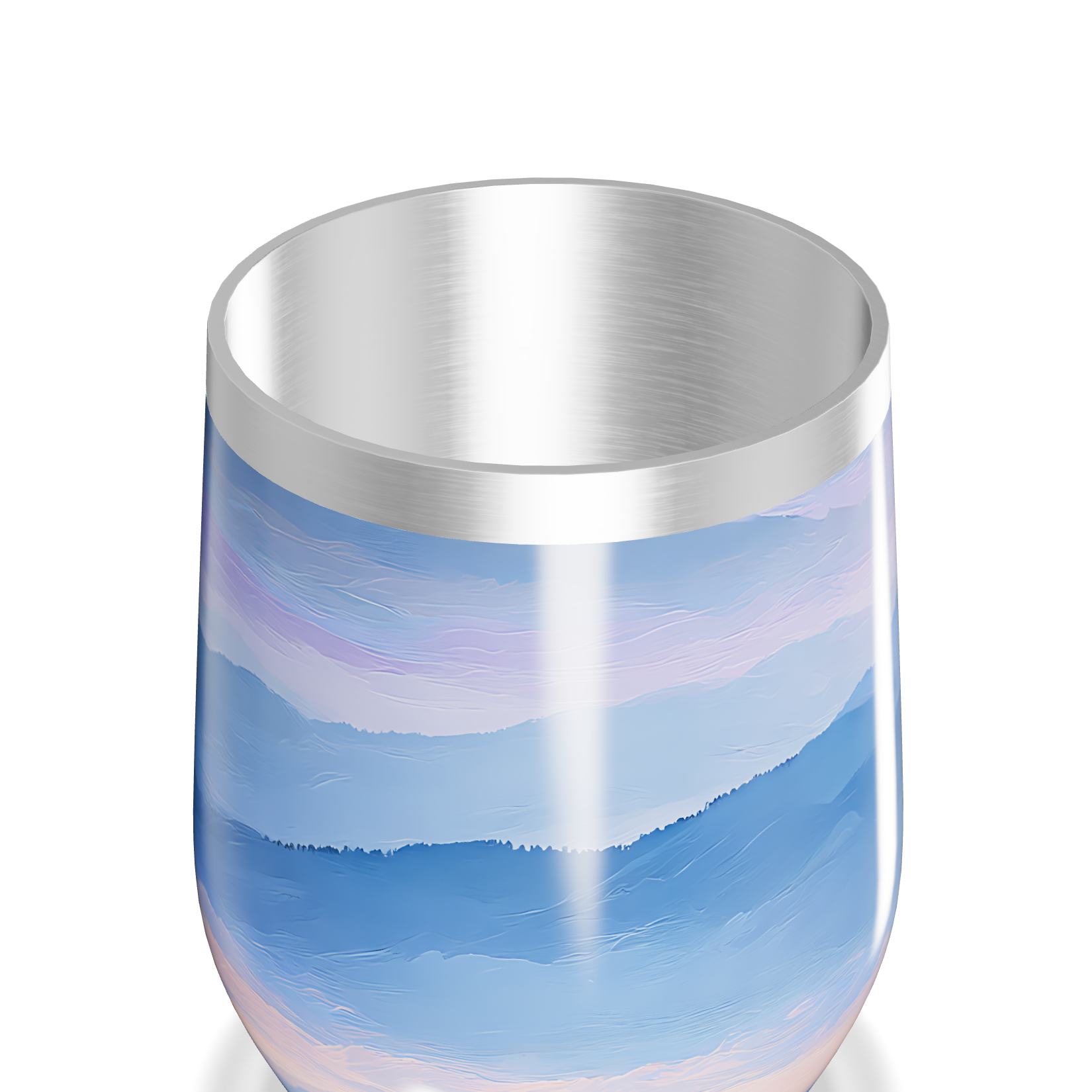 Copo Térmico Slim - Montanhas Azul Inox