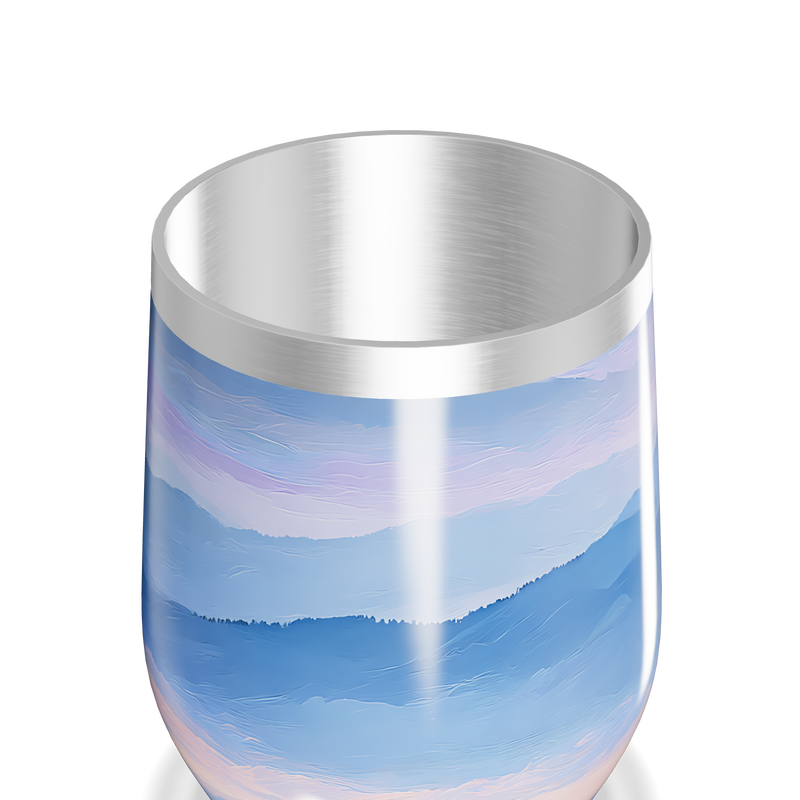Copo Térmico Slim - Montanhas Azul Inox