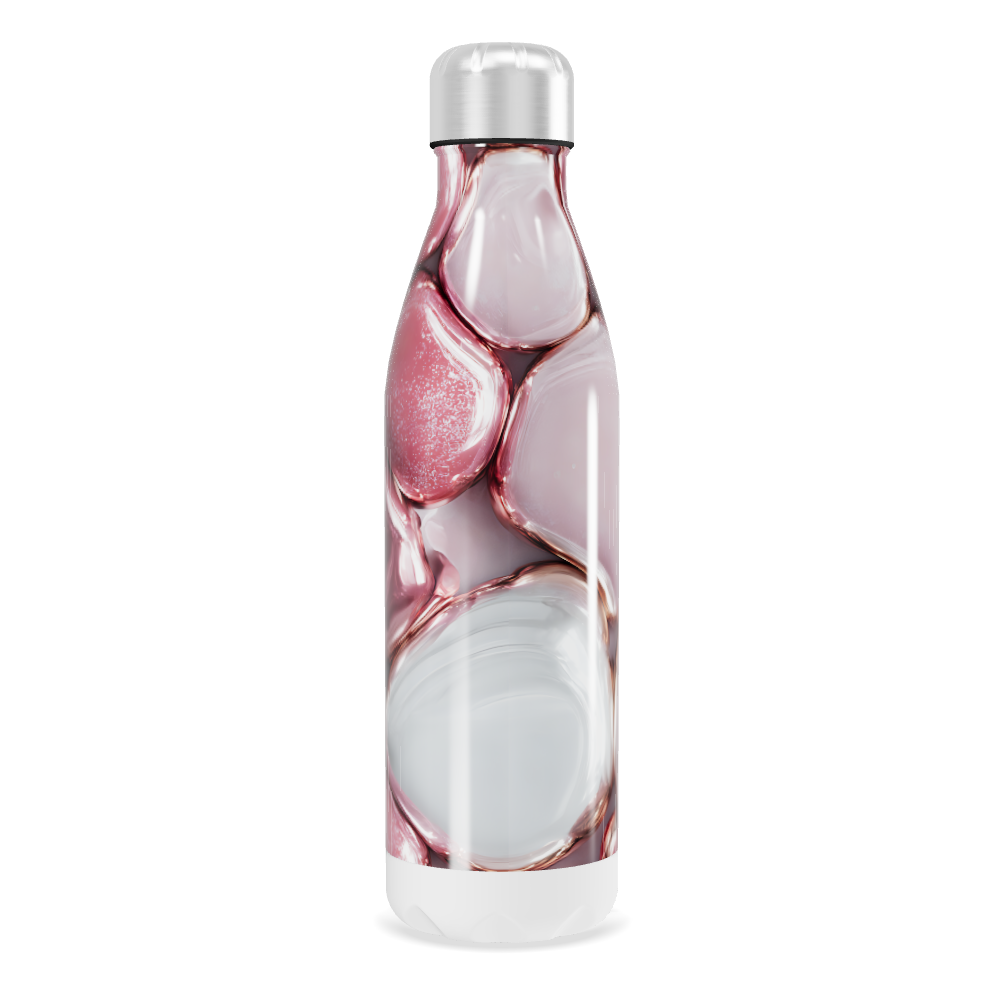 Garrafa Inox - Design Marmorizado Branco