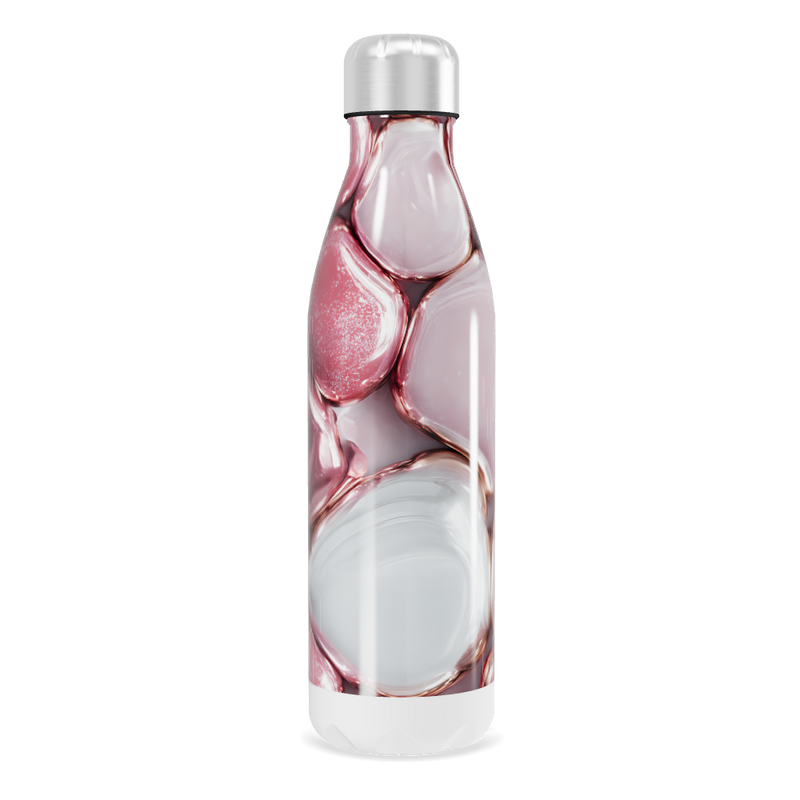 Garrafa Inox - Design Marmorizado Branco