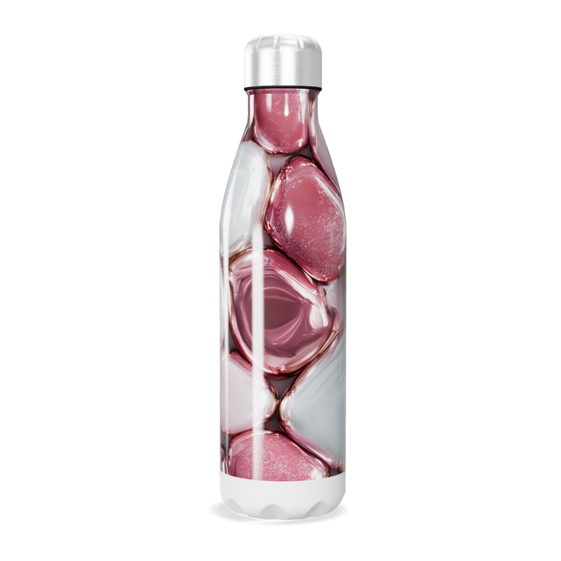 Garrafa Inox - Design Marmorizado Branco