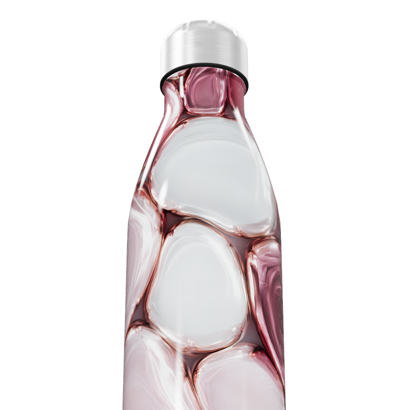 Garrafa Inox - Design Marmorizado Branco