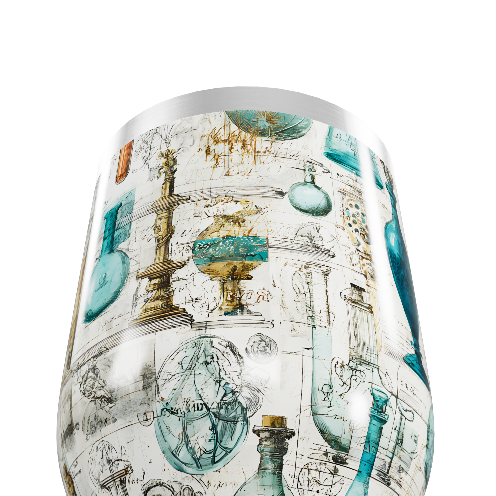 Copo Térmico Slim - Vintage Ilustrações Científicas