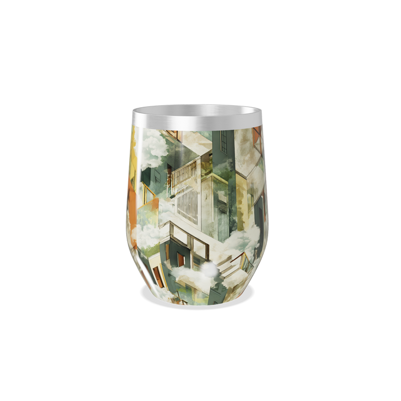 Copo Térmico Slim - Estampa Geométrica Colorida