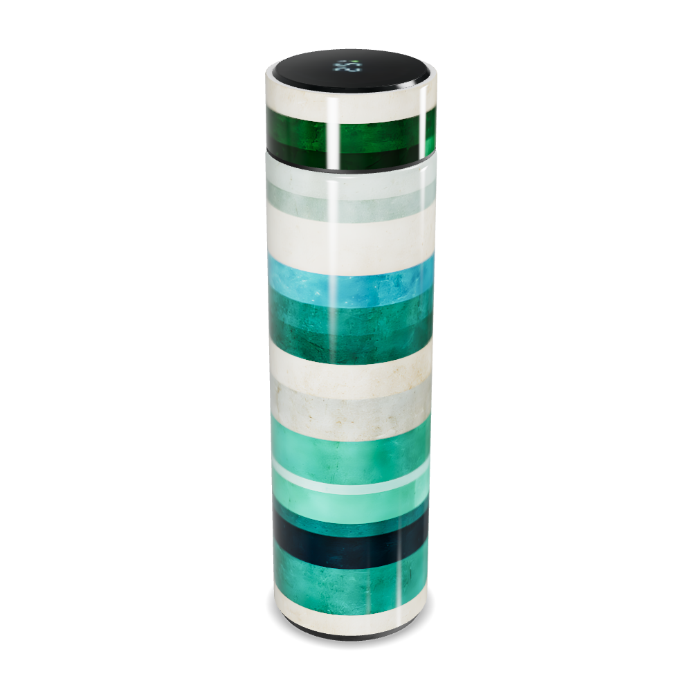 Garrafa Térmica Touch - Listras Coloridas Vidro