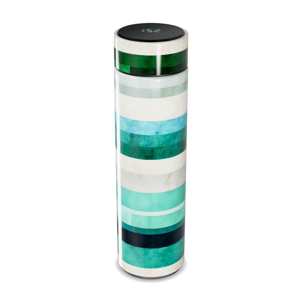 Garrafa Térmica Touch - Listras Coloridas Vidro