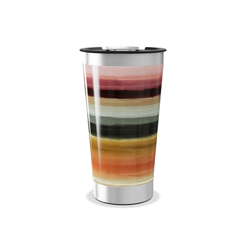 Copo Térmico - Listras Multicoloridas Inox