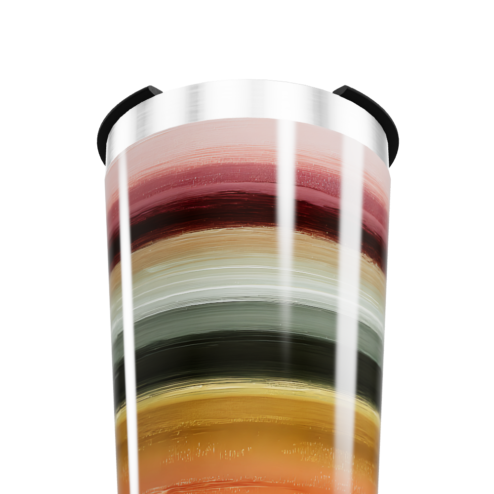 Copo Térmico - Listras Multicoloridas Inox