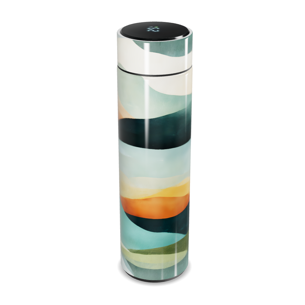 Garrafa Térmica Touch Com Listras Coloridas