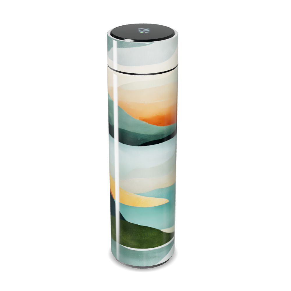 Garrafa Térmica Touch Com Listras Coloridas