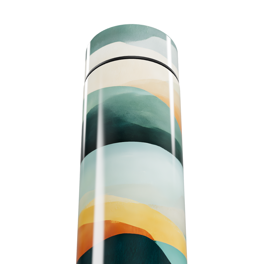 Garrafa Térmica Touch Com Listras Coloridas