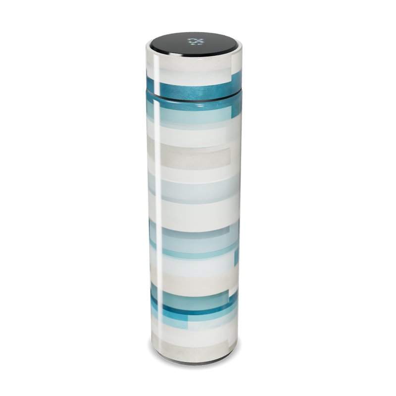 Garrafa Térmica Touch - Azul Listras Modernas