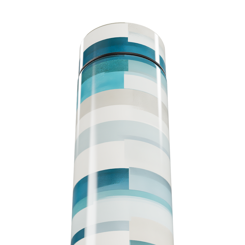 Garrafa Térmica Touch - Azul Listras Modernas