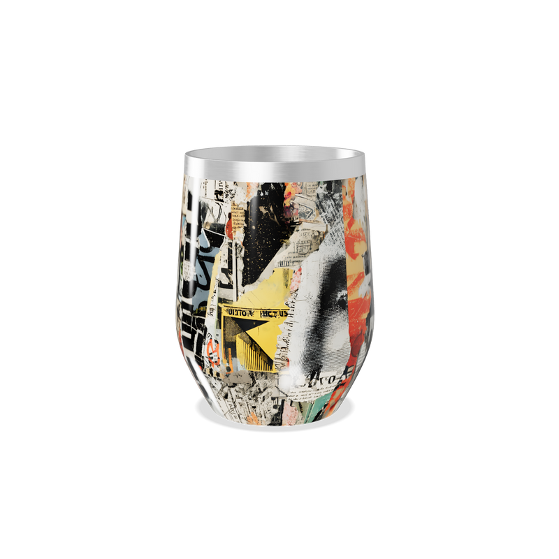 Copo Térmico Slim - Estampa Abstrata Colorida