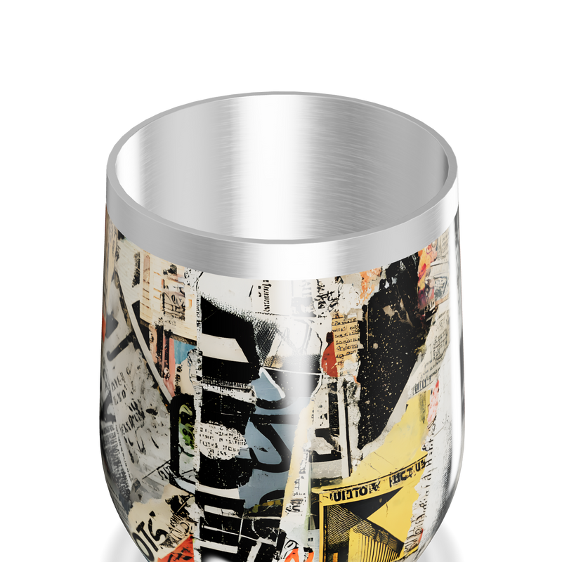 Copo Térmico Slim - Estampa Abstrata Colorida