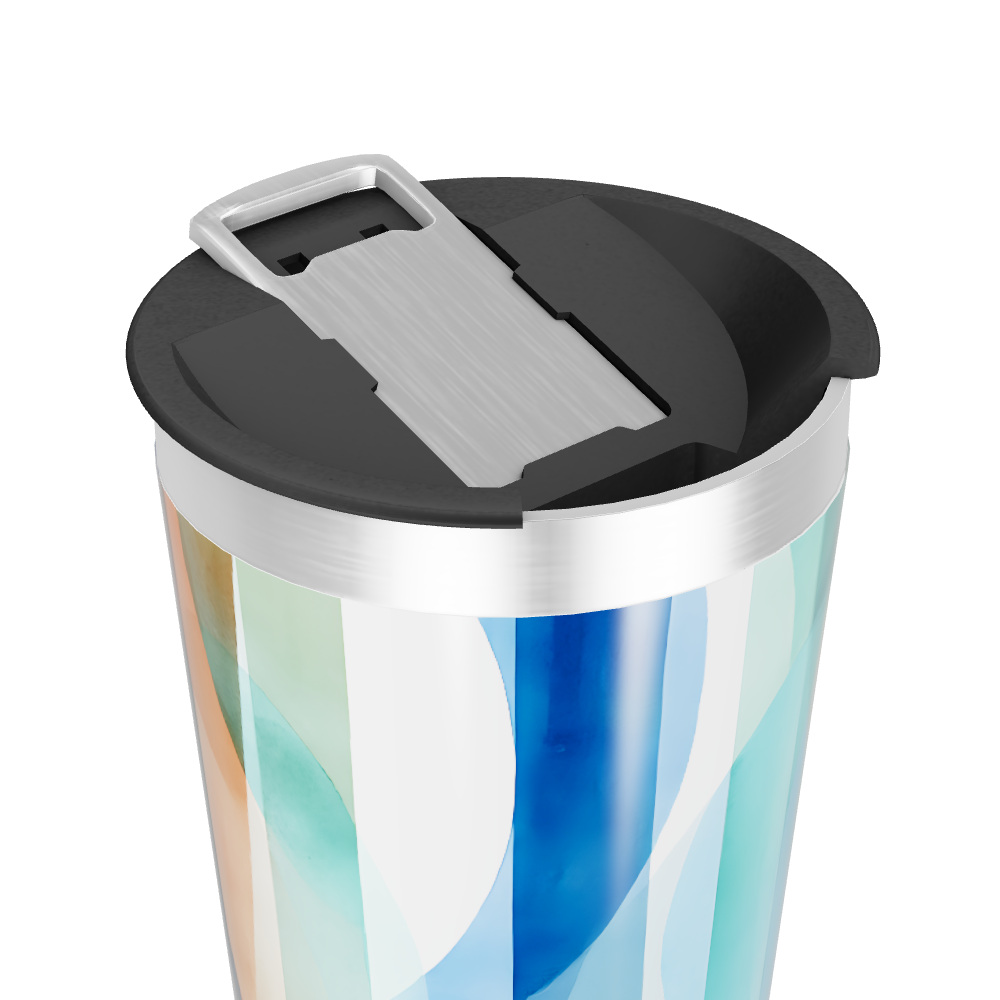 Copo Térmico - Estampa Geométrica Colorida