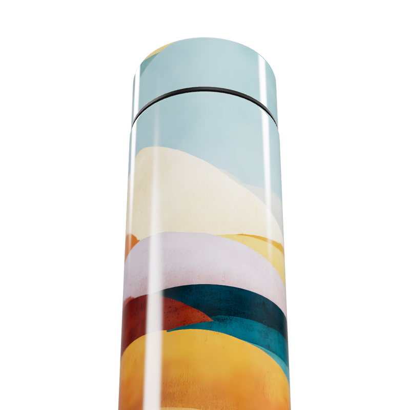 Garrafa Térmica Touch - Estampa Ondas Coloridas