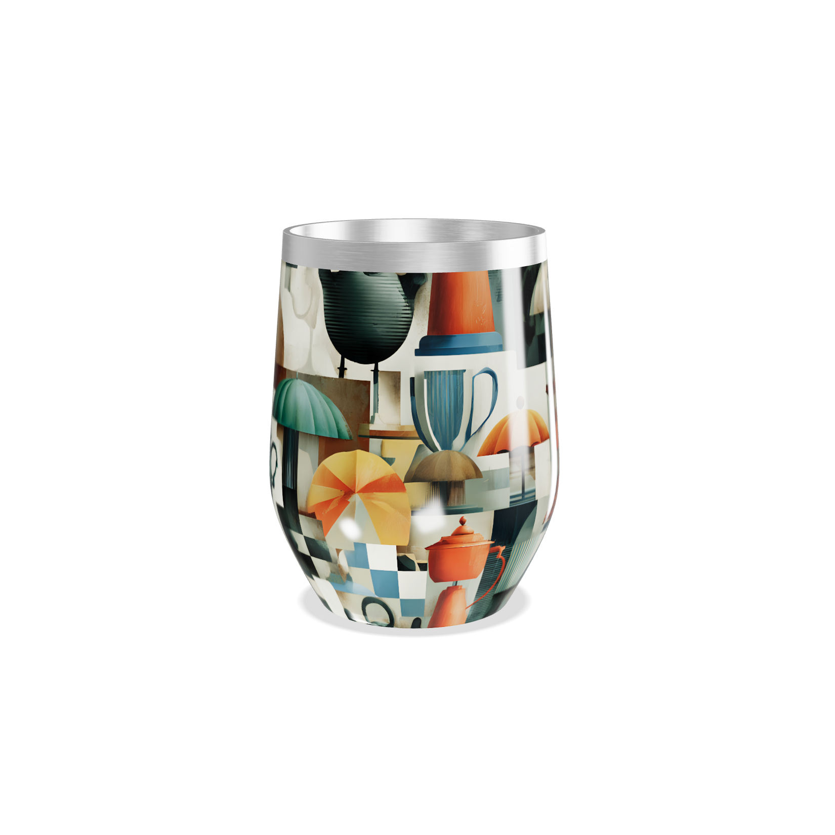 Copo Térmico Slim - Estampa Colorida Retro