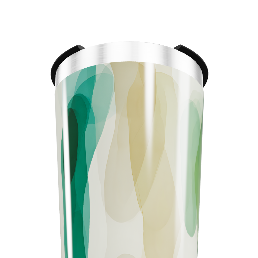 Copo Térmico - Estampa Abstrata Verde