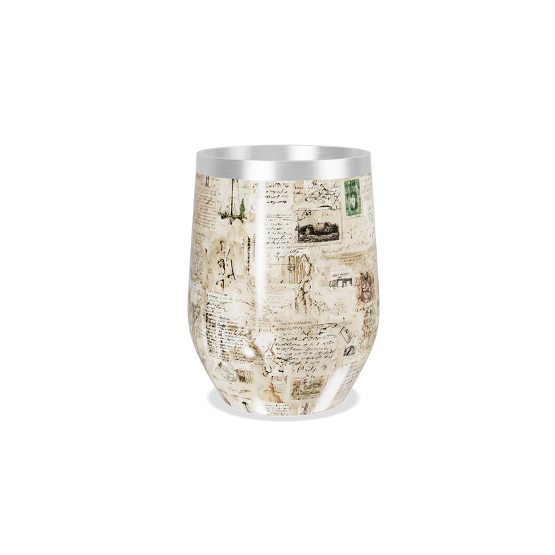 Copo Térmico Slim - Estampa Vintage Cartas