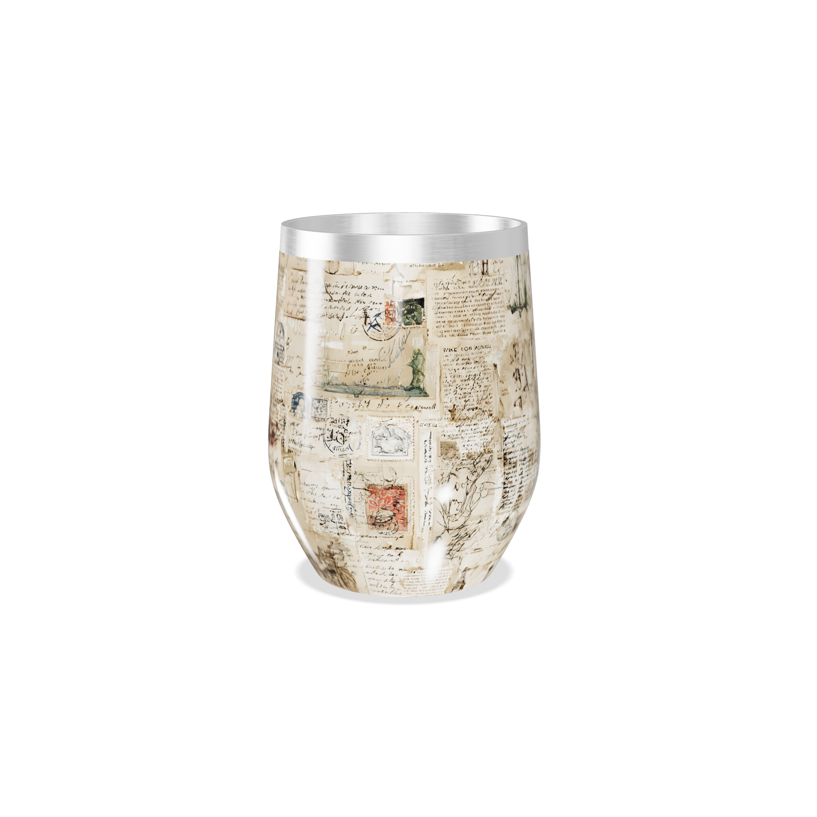 Copo Térmico Slim - Estampa Vintage Cartas