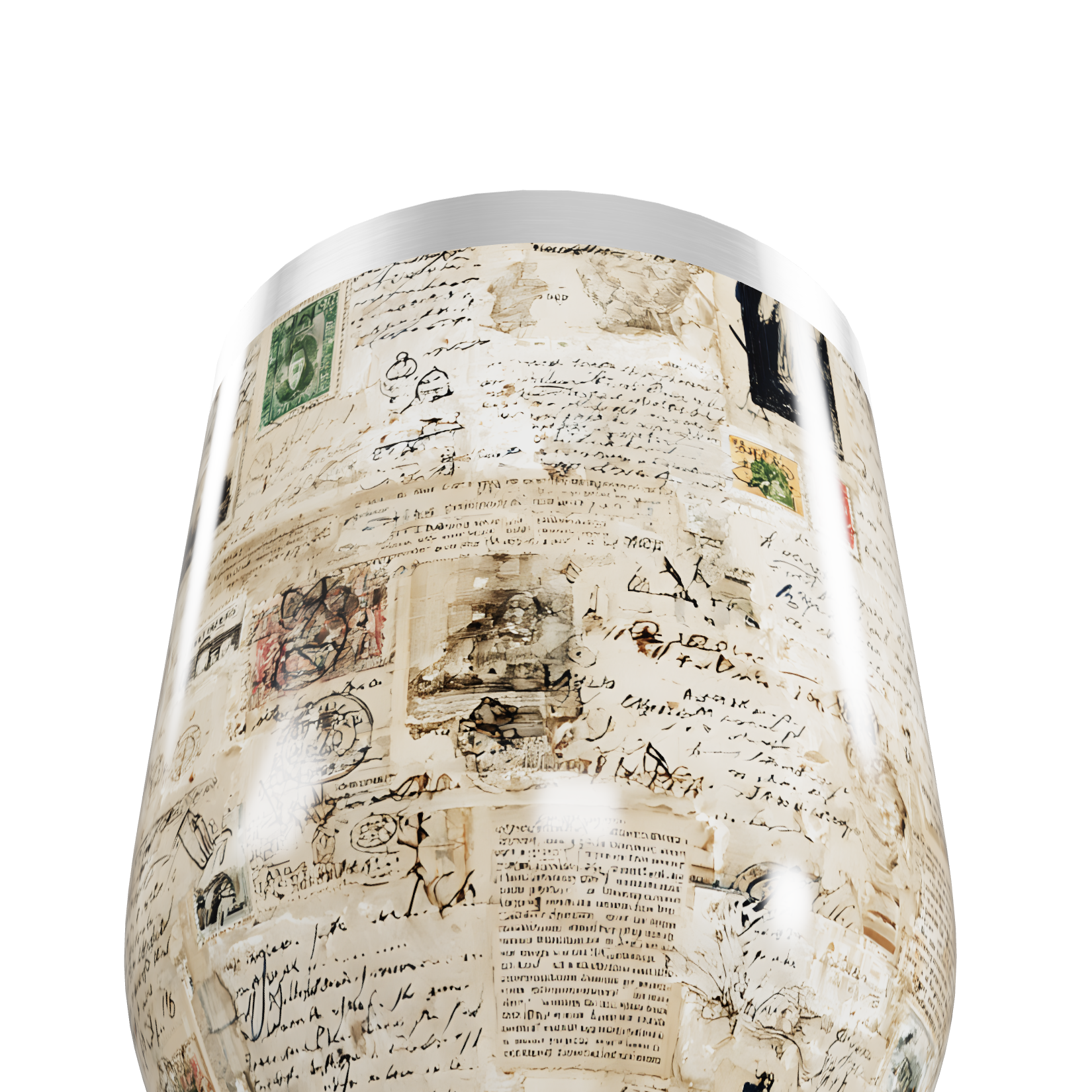 Copo Térmico Slim - Estampa Vintage Cartas