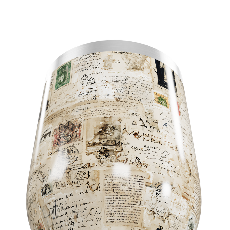 Copo Térmico Slim - Estampa Vintage Cartas