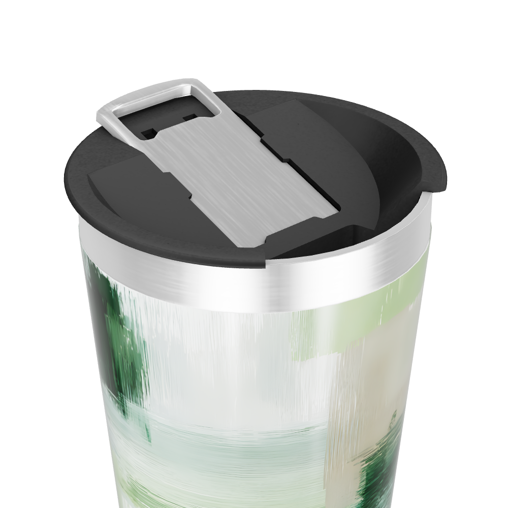 Copo Térmico - Estampa Verde e Cinza