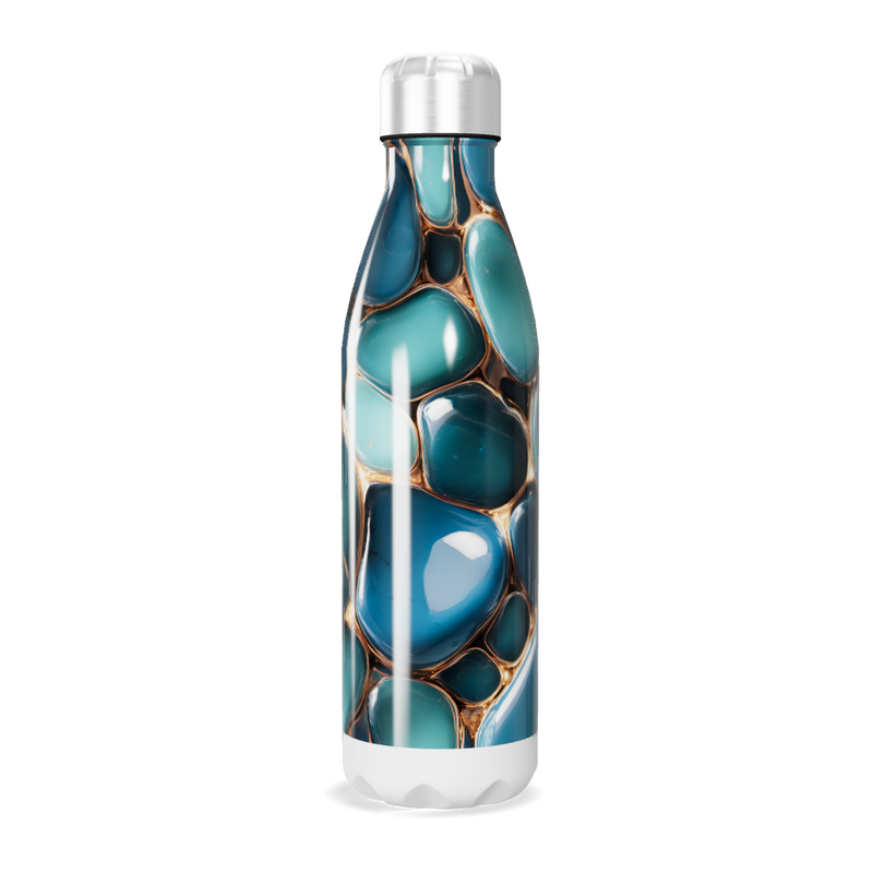 Garrafa Inox Azul - Estampa Abstrata