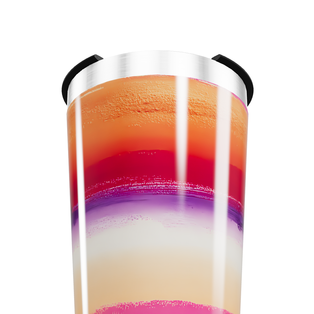 Copo Térmico - Listras Coloridas Aço Inox