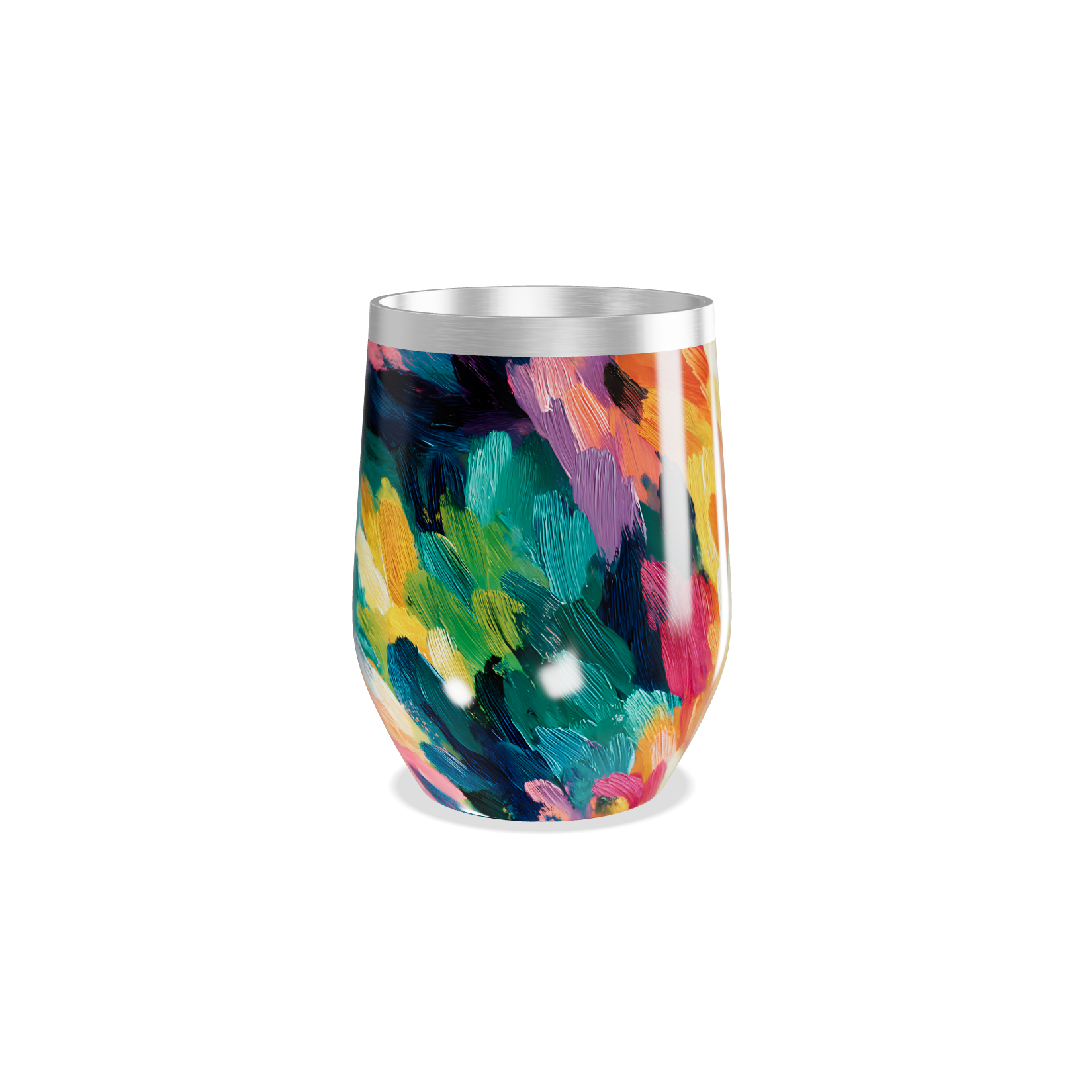 Copo Térmico Slim - Estampa Colorida Abstrata