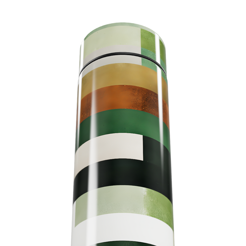 Garrafa Térmica Touch - Listrada Verde e Bege