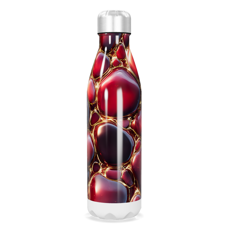 Garrafa Inox - Estampa Bolhas Vermelhas