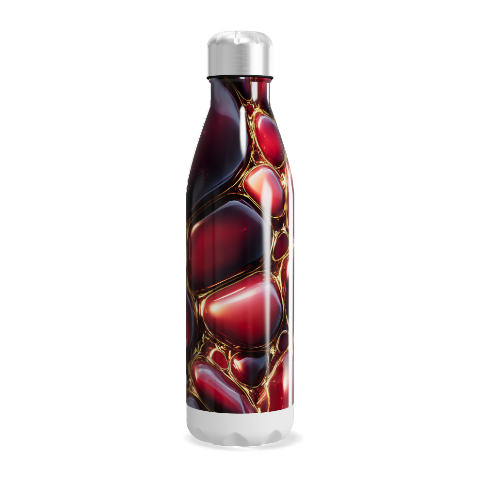 Garrafa Inox - Estampa Bolhas Vermelhas
