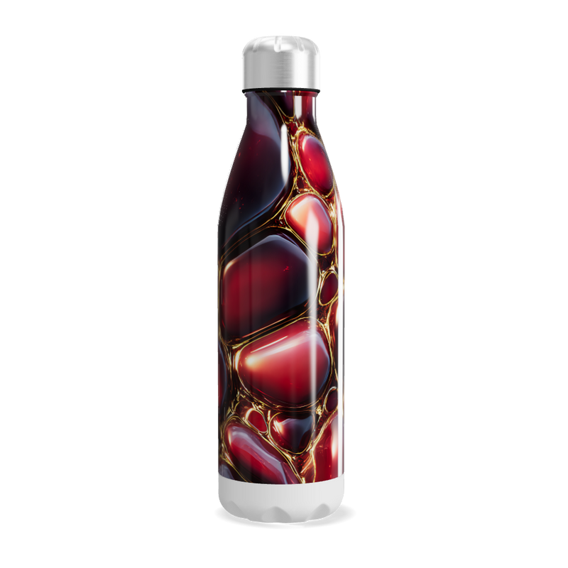 Garrafa Inox - Estampa Bolhas Vermelhas