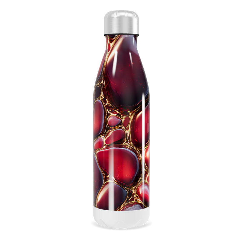 Garrafa Inox - Estampa Bolhas Vermelhas