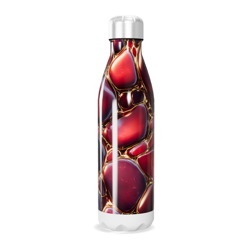 Garrafa Inox - Estampa Bolhas Vermelhas