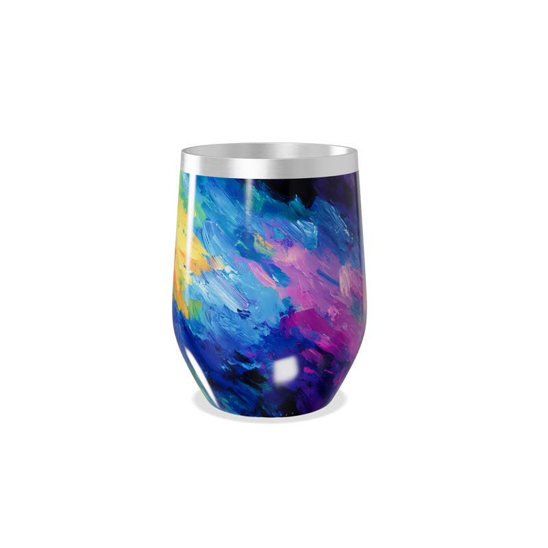 Copo Térmico Slim - Estampa Abstrata Colorida