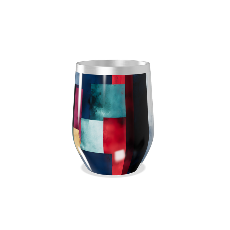 Copo Térmico Slim - Colorido Abstrato Aço Inox