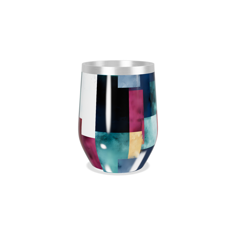 Copo Térmico Slim - Colorido Abstrato Aço Inox