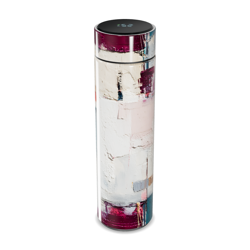 Garrafa Térmica Touch - Abstrata Branca