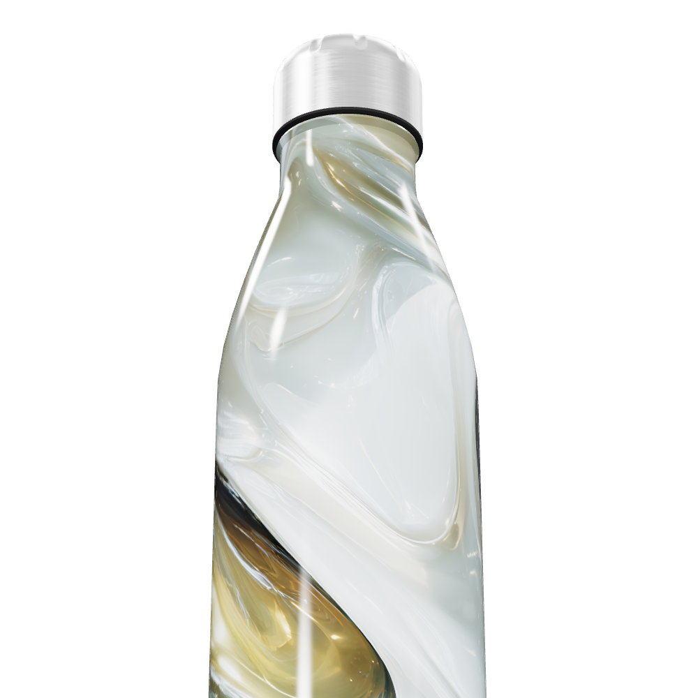 Garrafa Inox - Marmorizada Branca