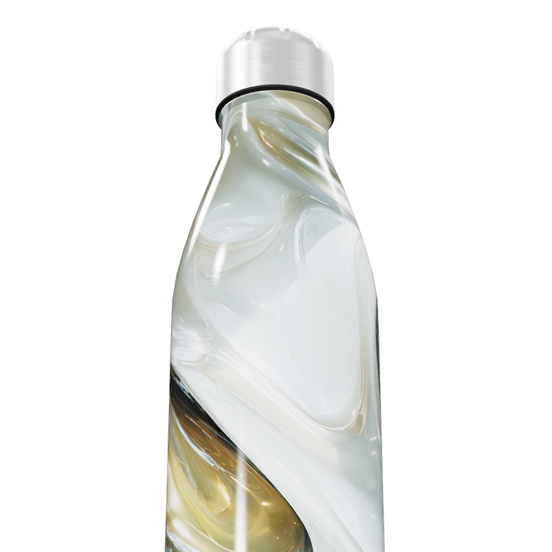 Garrafa Inox - Marmorizada Branca