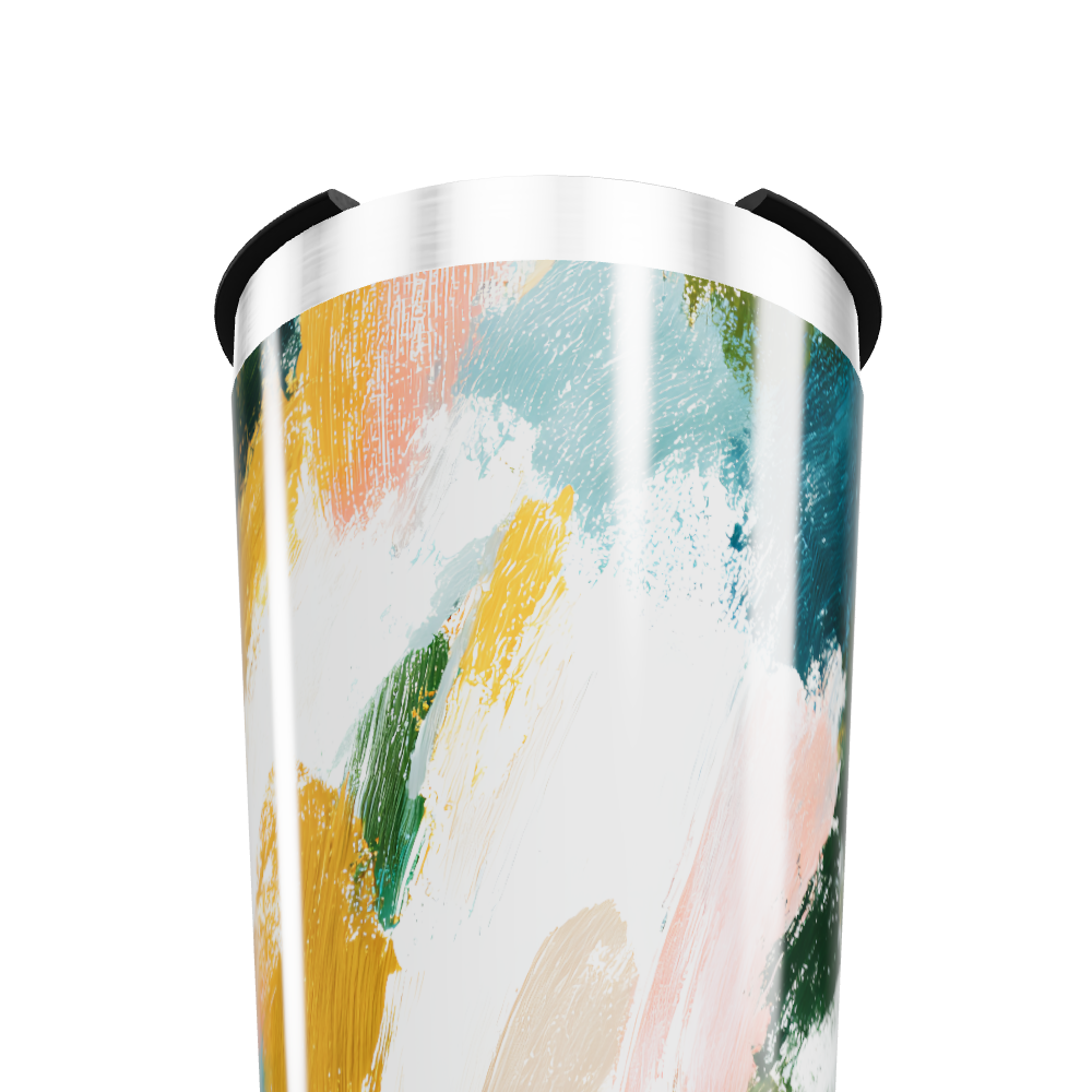 Copo Térmico - Aço Pintura Abstrata